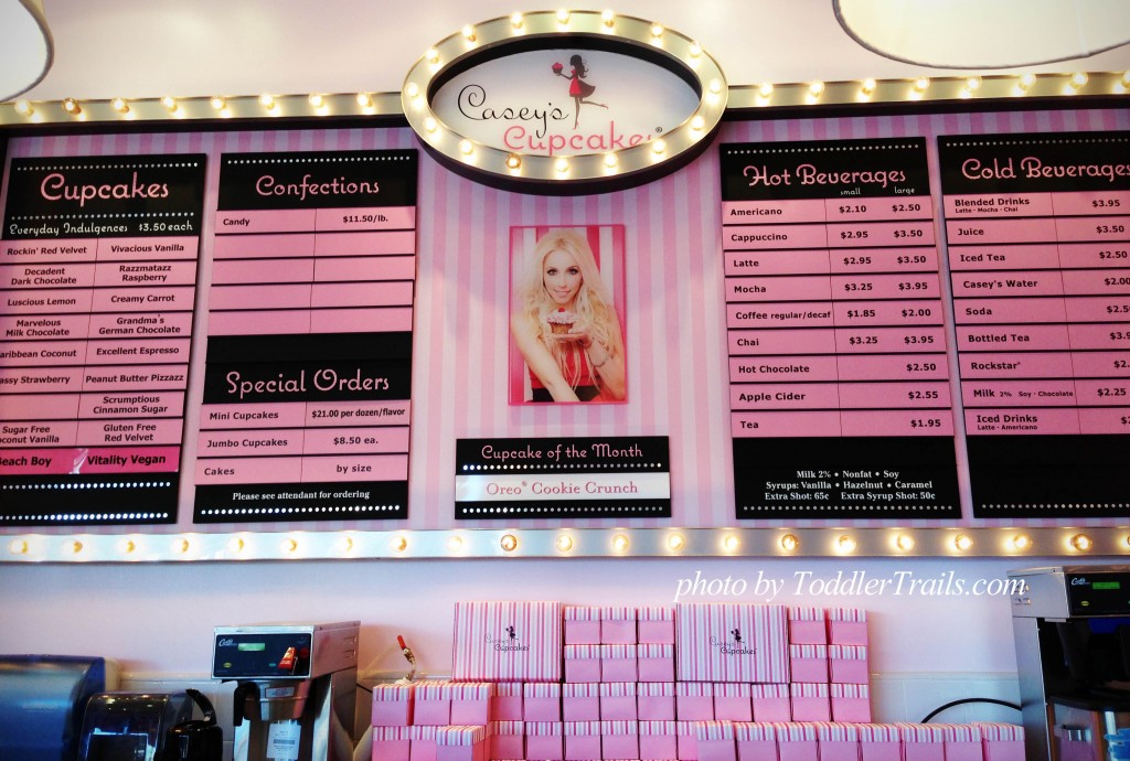 Caseys Cupcakes Menu