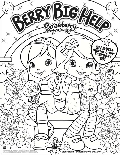 Strawberry Shortcake Berry Big Help Color Sheet