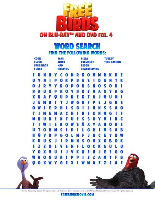 FreeBirds Word Search