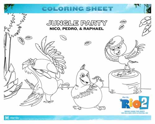 Rio 2 Coloring Page 2