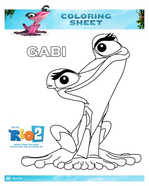 Rio 2 Gabby Printable Coloring Page