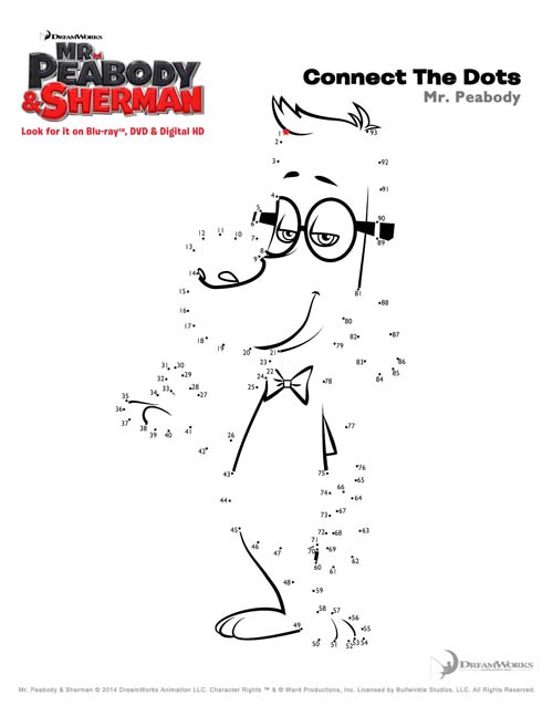 Mr. Peabody And Sherman, Free Printable, Connect The Dots