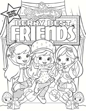 Strawberry Shortcake Berry Best Friends, Coloring Sheet, Free Printable