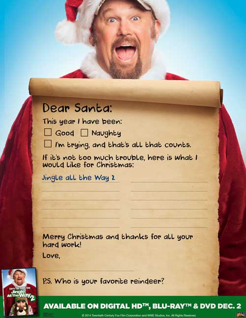 Jingle All The Way 2, letter to Santa