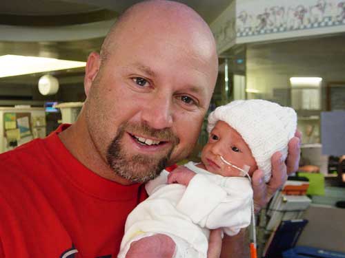 Willey Preemie with Dad