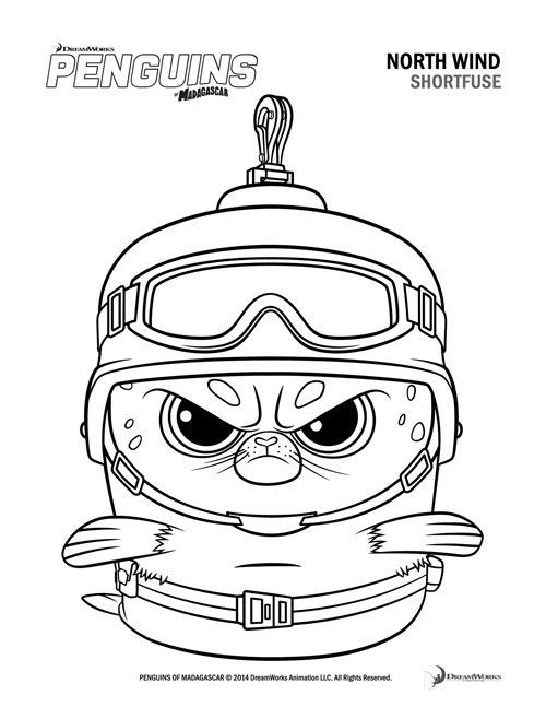 Penguins of Madagascar, Coloring Page