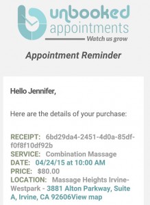 Unbooked Appointments Service reminders