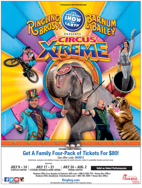 Rinngling Bros Barnum and Bailey Circus Ticket Discounty