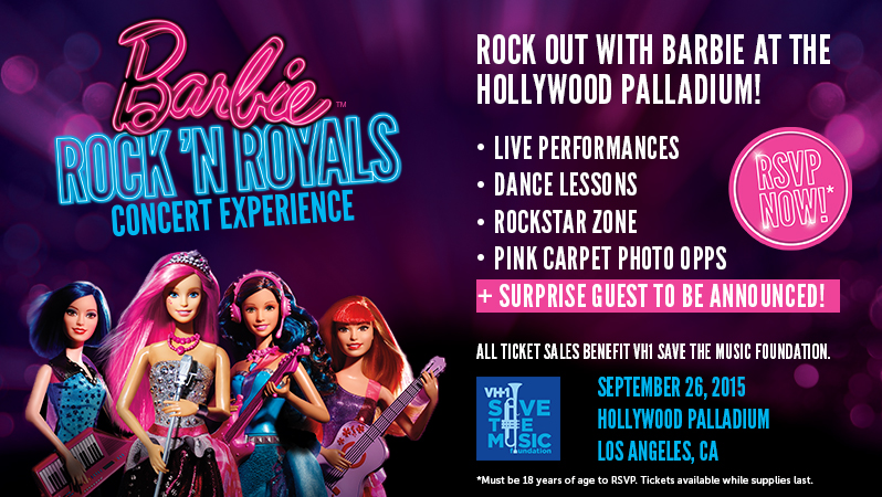 barbie rock n royals stage