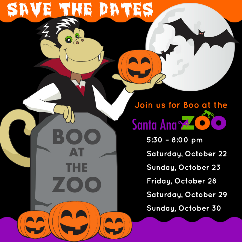 Boo at the Santa Ana Zoo Reminder