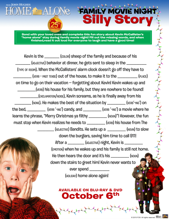 HomeAlone_worksheet_SillyStory