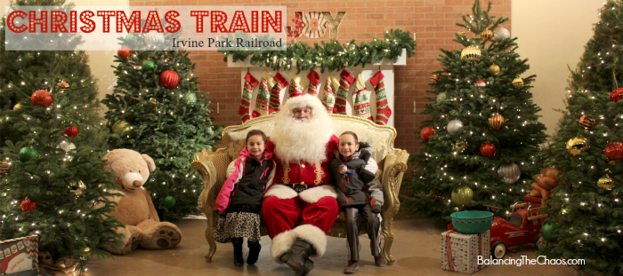 Santa and the Christmas Train at Irvine Park Railroad