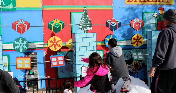 Legoland CA Winter Fun during Holiday Snow Days Target Practice