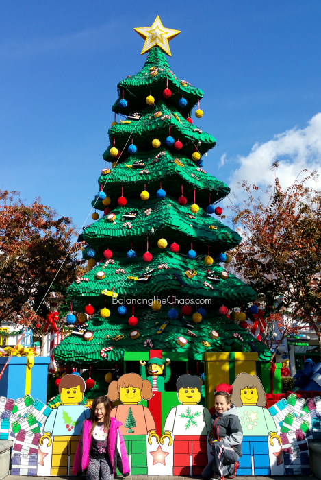 Winter Fun during Legoland CA Lego Tree