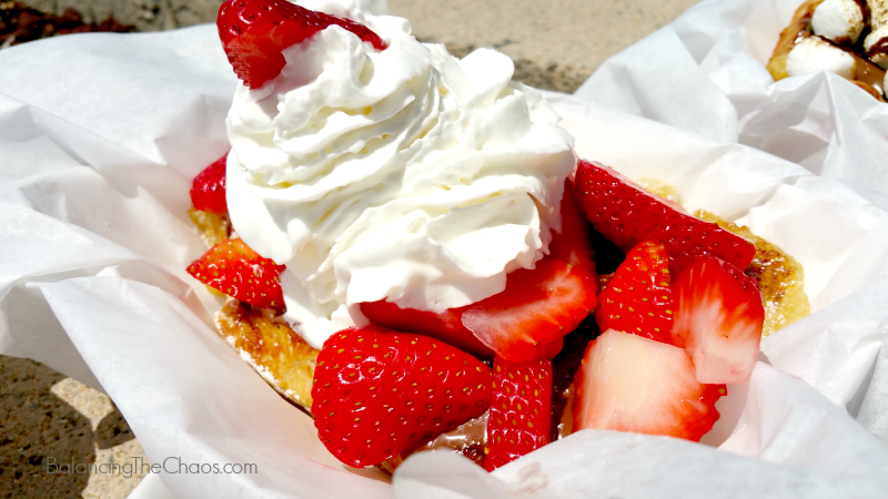 Food Truck Fare Waffleicious nutella and strawberry