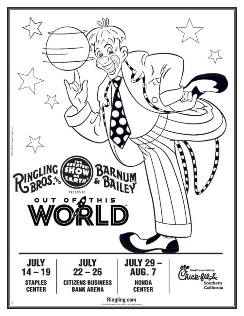 Ringling Coloring Sheet out of this world