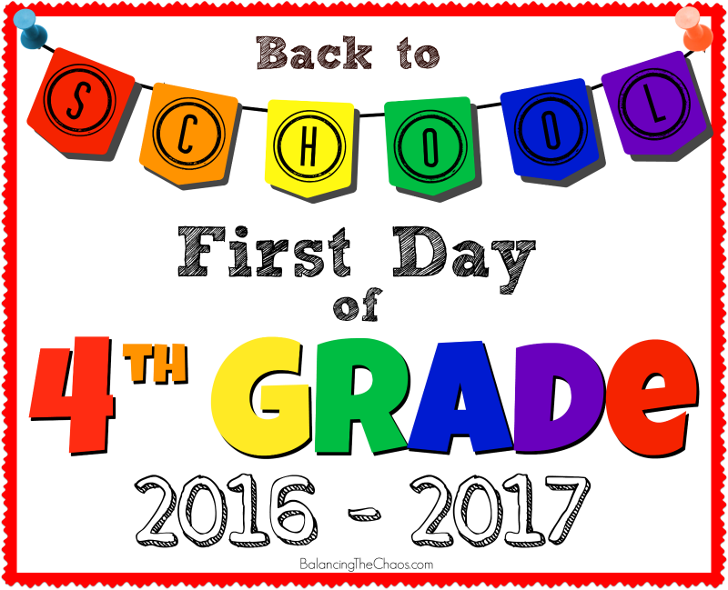 4TH GRADE BACK TO SCHOOL FREE PRINTABLE