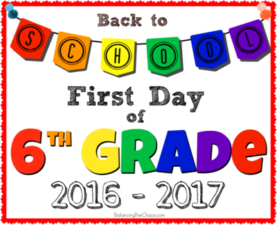 FREE PRINTABLE: Back to School Photo Signs - Balancing The Chaos