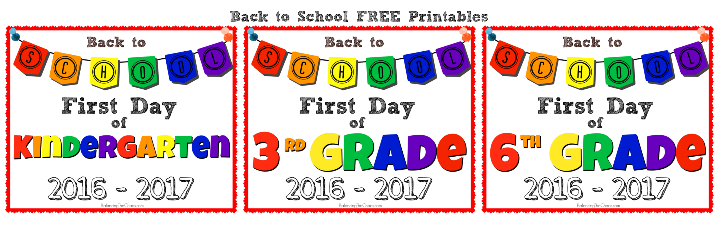 Free Back to School Printables