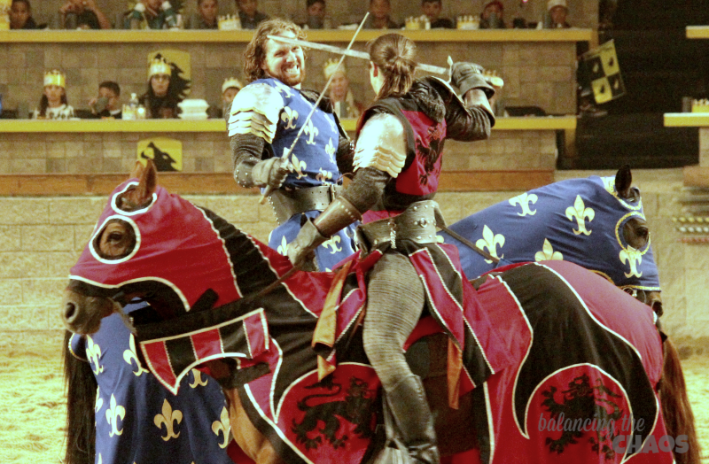 Knights in combat at Medieval Times