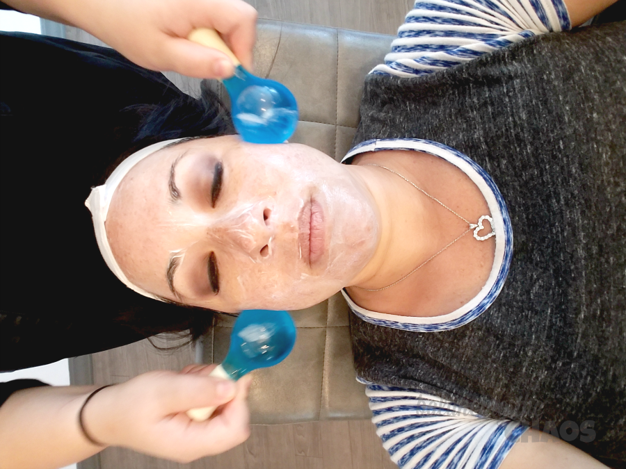 Relaxing Facial with cooling orbs