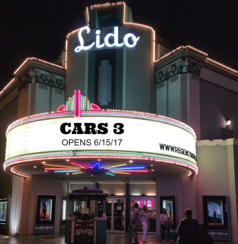 See CARS 3 at The Lido Movie Theater in Newport Beach June 15th