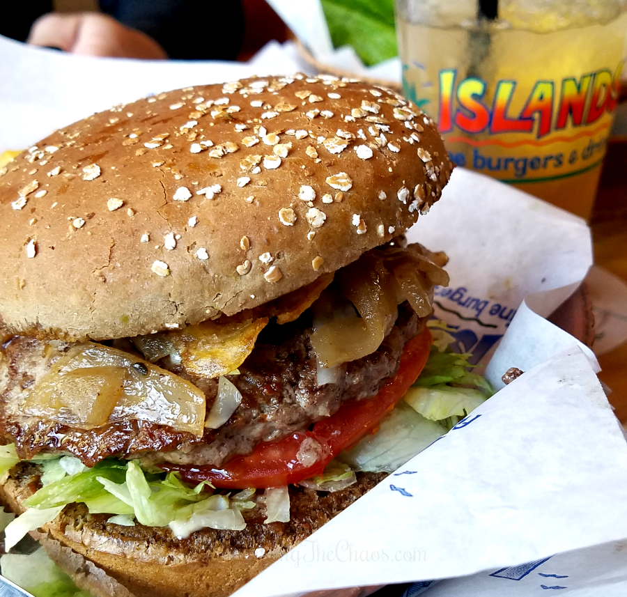The French Onion Burger at Islands Burgers