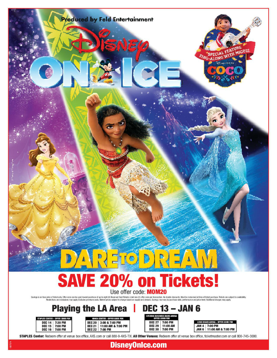 Disney On Ice Presents Dare To Dream - Southern California ...