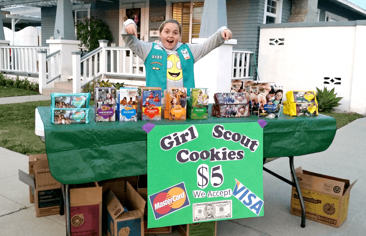 Girl Scout Malia hosts a neighborhood cookie stand
Girl Scout Cookie Season is Here!