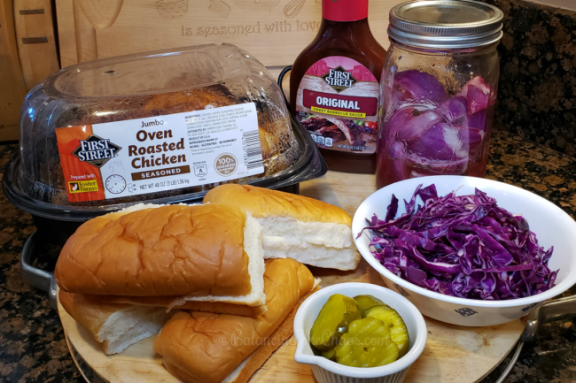 Easy BBQ Pulled Chicken Sandwich Ingredients