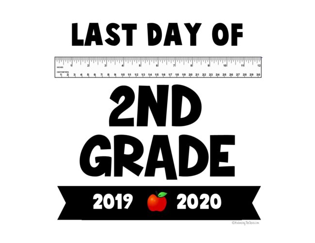 2020 last day of school printable
2nd grade flyer
free printable