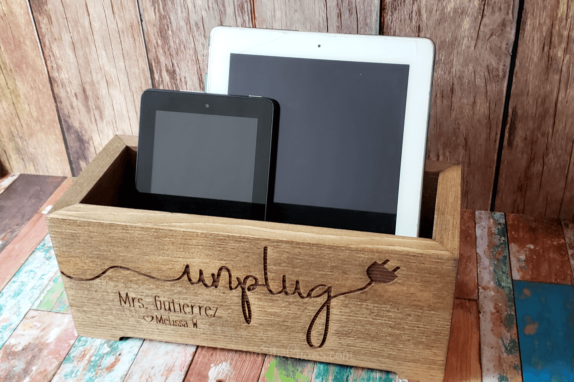 Cades and Birch Personalized Unplug Box