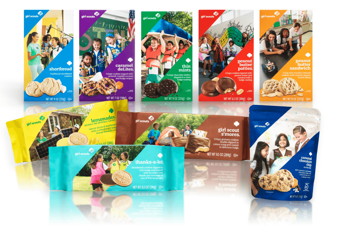 Girl Scout Cookie Season New Packaging with the same great flavor of cookies