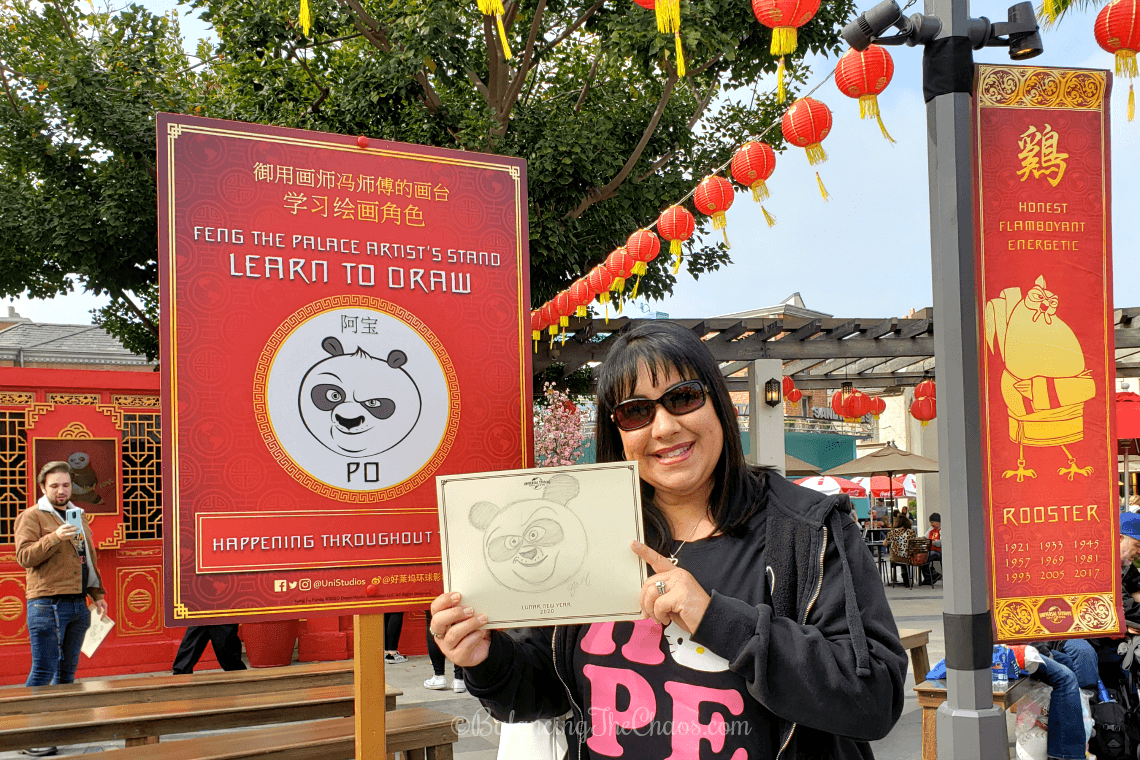 Art and drawing Po at Universal Studios Hollywood