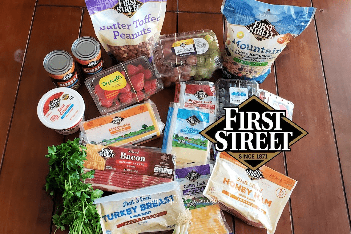 First Street Products from Smart & Final, Chili Dip and Sandwich Charcuterie Board