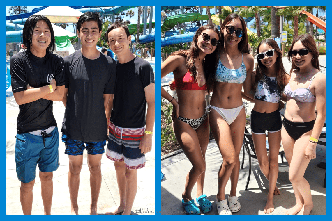 Friends at Soak City Waterpark, Buena Park, CA