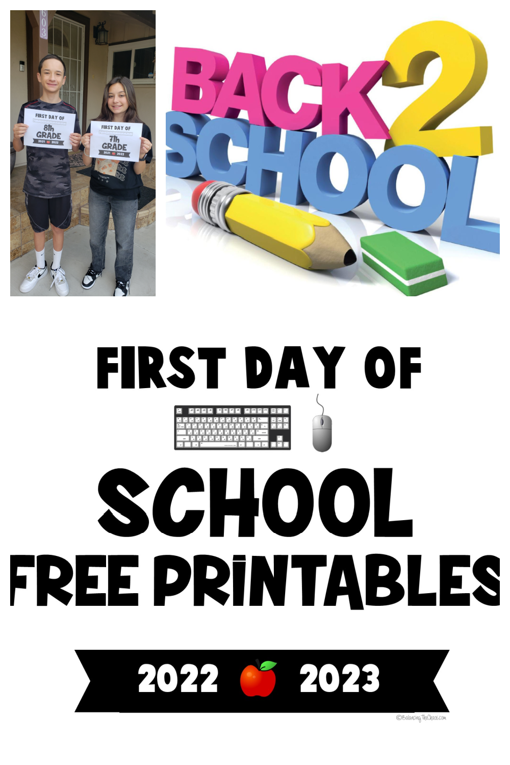 First Day Of School Free Printable Black And White