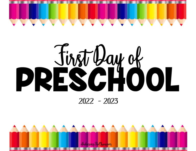 FREE PRINTABLE: 2022-2023 Elementary School First Day Signs - Balancing ...