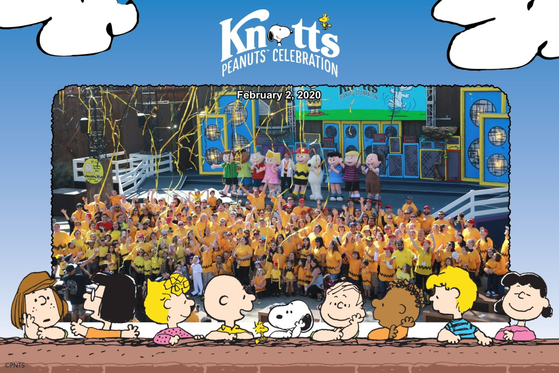 Charlie Brown Day at Knott's Berry Farm during the Peanuts Celebration.