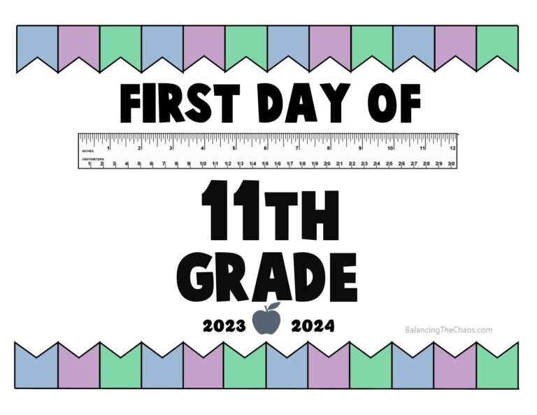 FREE PRINTABLE: 2023-2024 First Day of School Signs - Balancing The Chaos