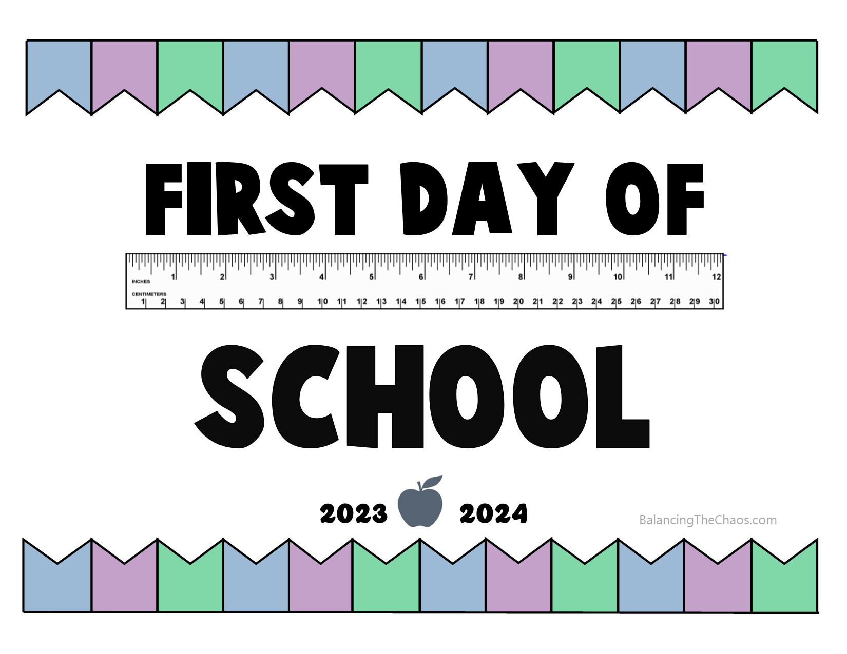 First Day of School Free Printable Signs
