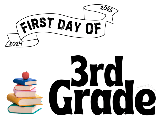 Third Grade First day of school free printable back to school